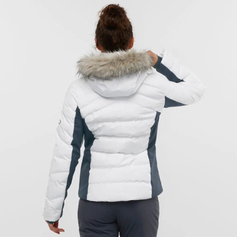 Chaquetas De Esquí Salomon Stormcozy Insulated Hoodie Mujer Blancos | MX UHIP436